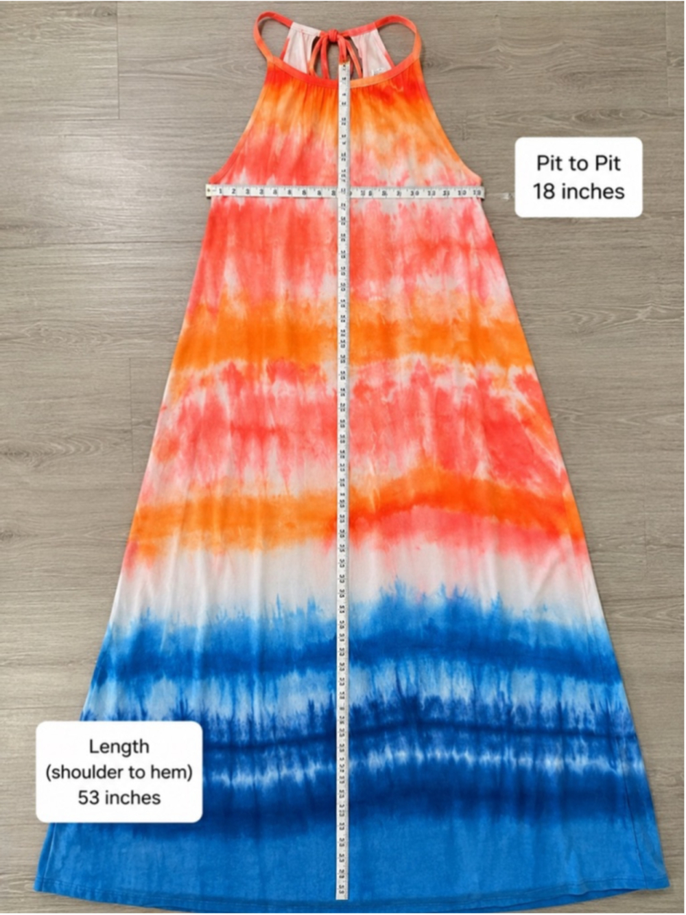 Bella Dahl Tie-Dye Halter Dress NWT Size Small - Picture 6 of 6